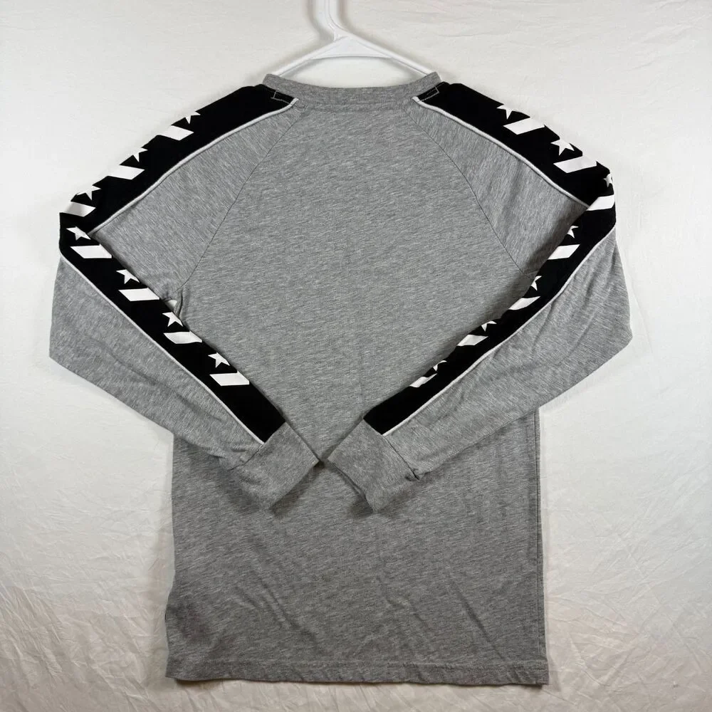 Converse Star Chevron Long Sleeve Tee Gray Boys Size L